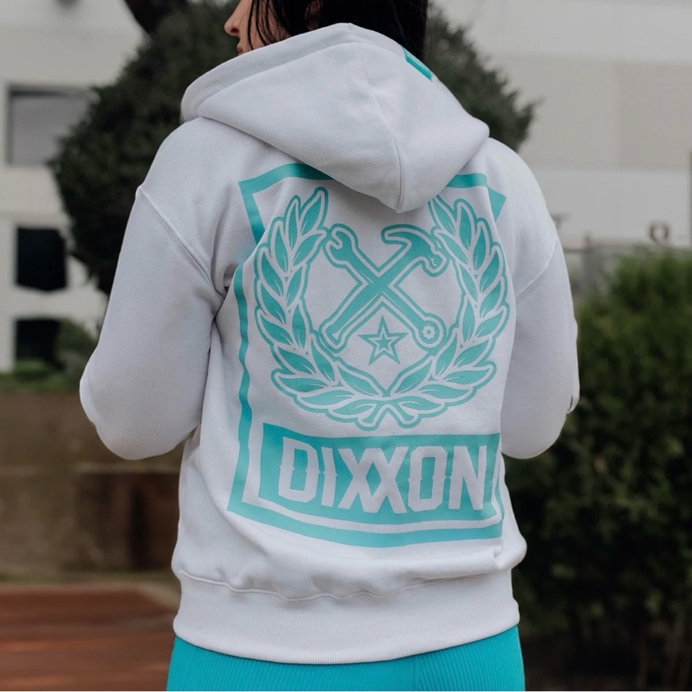 Women’s Tiffany Box Crest Zip-Up Hoodie. - Picture 3 of 6